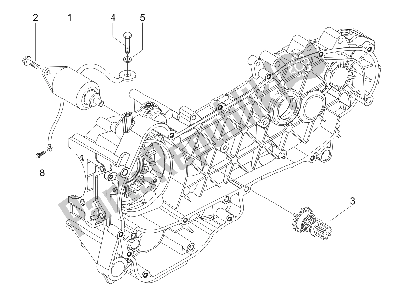 Toutes les pièces pour le Stater - Démarreur électrique du Piaggio Liberty 125 4T Sport E3 2006