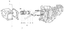 Cilinder - piston - wrist pin, assy