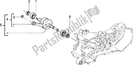 Toutes les pièces pour le Vilebrequin du Piaggio Sfera RST 50 1995