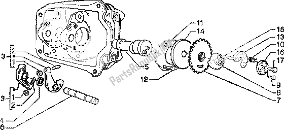 Toutes les pièces pour le Support De Leviers à Bascule du Piaggio ZIP 125 4T 2000