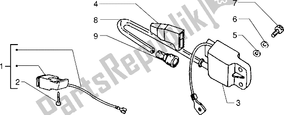 Tutte le parti per il Componenti-pick-up-elektrische Bauteile del Piaggio Ciao M Y 99 1995