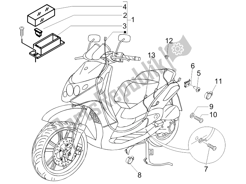 Toutes les pièces pour le Faisceau De Câbles Principal du Piaggio Beverly 250 2005