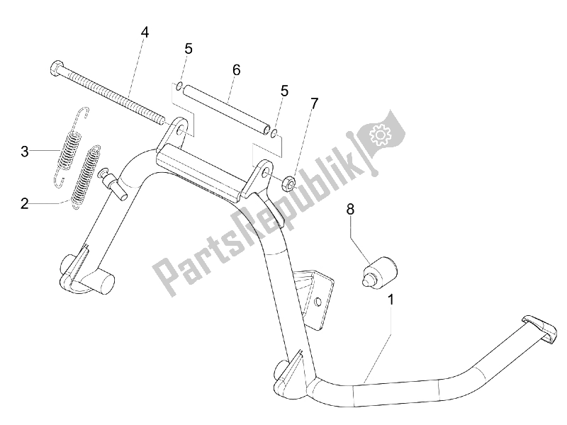 Todas las partes para Soporte / S de Piaggio MP3 125 IE 2008