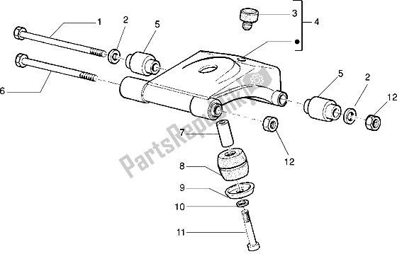 Tutte le parti per il Braccio Oscillante del Piaggio Velofax 50 1997