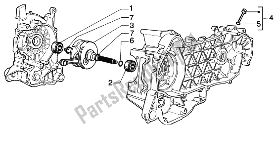 Toutes les pièces pour le Vilebrequin du Piaggio Beverly 125 2002