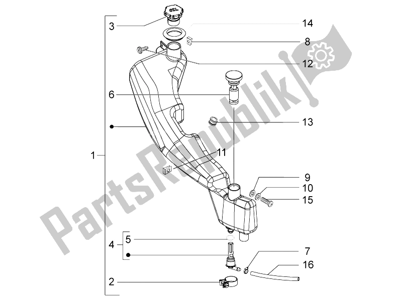 Todas as partes de Tanque De óleo do Piaggio NRG Power Pure JET 50 2010