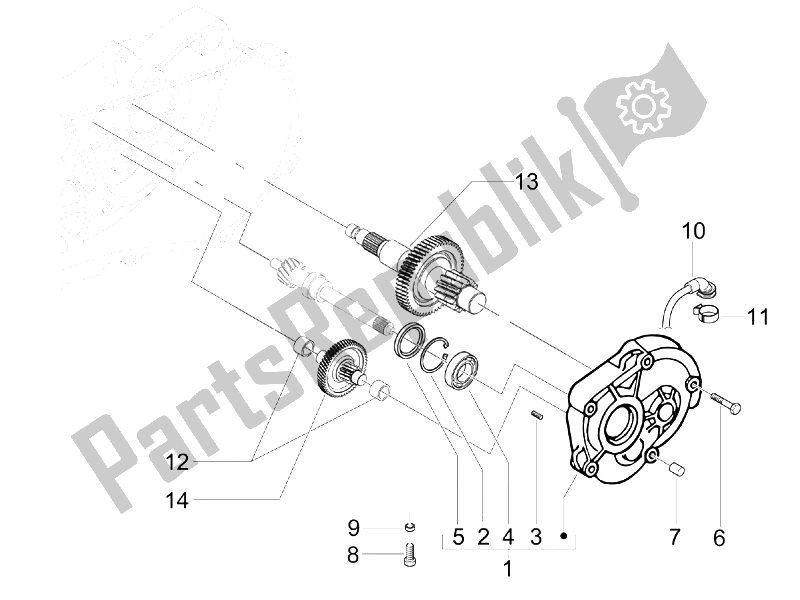 Toutes les pièces pour le Unité De Réduction du Piaggio Liberty 50 4T PTT B NL 2007