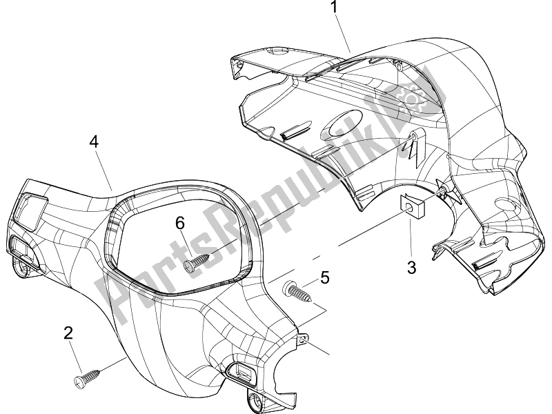 Tutte le parti per il Coperture Per Manubri del Piaggio Liberty 50 2T 2006