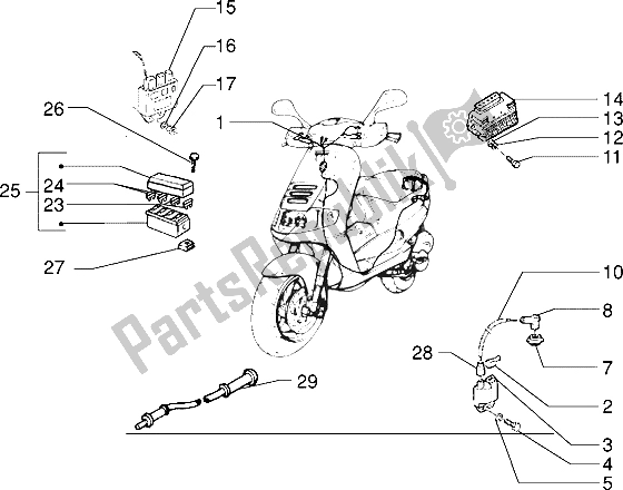 Toutes les pièces pour le Appareils électriques (3) du Piaggio Skipper 125 1998