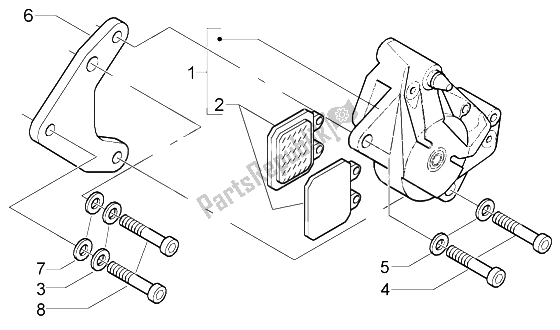 Toutes les pièces pour le Étriers De Frein du Piaggio X9 200 Evolution 2004