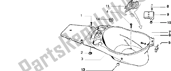 All parts for the Case Helmet of the Piaggio Free Pptt 50 1995