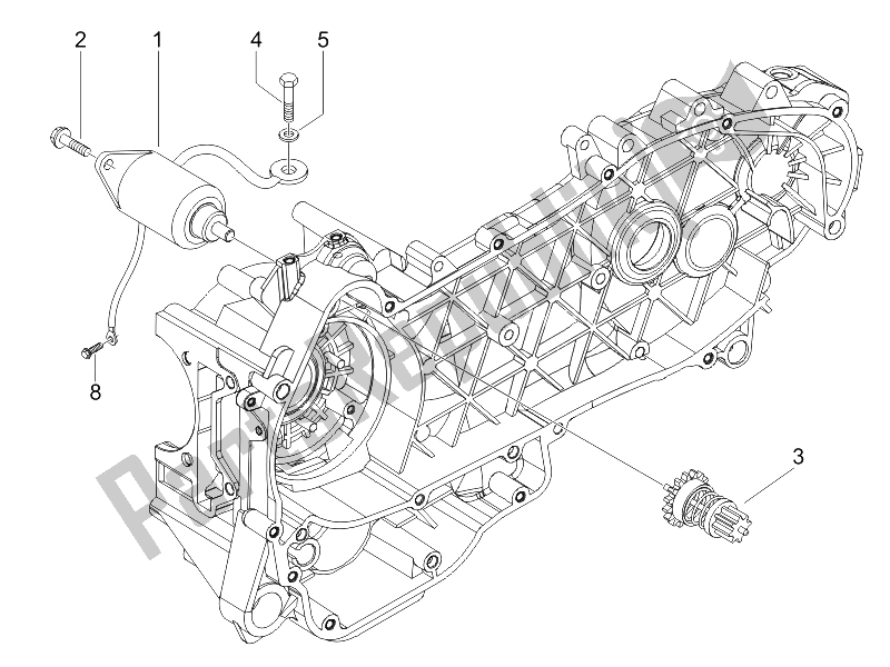 Tutte le parti per il Stater - Avviamento Elettrico del Piaggio Liberty 125 4T Sport E3 UK 2006