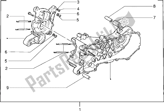 Todas las partes para Caja Del Cigüeñal de Piaggio Free FL 50 1995