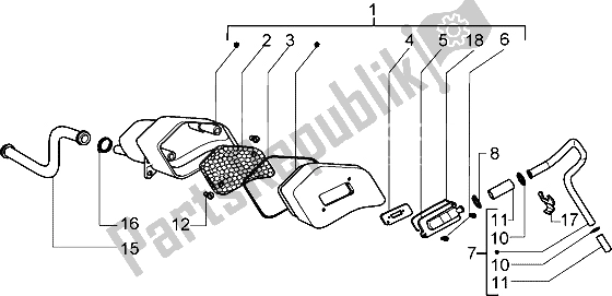 Toutes les pièces pour le Boîte à Air Secondaire du Piaggio Diesis 50 2004