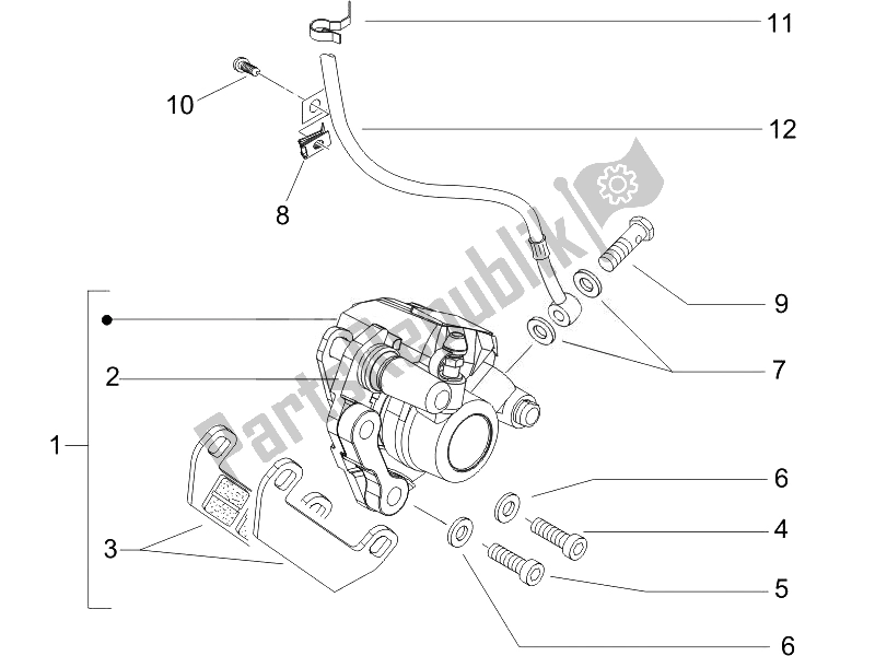 Toutes les pièces pour le Tuyaux De Freins - étriers du Piaggio NRG Power DT Serie Speciale 50 2007