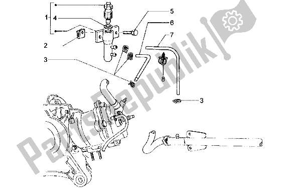 All parts for the Bleeding System of the Piaggio Hexagon LX 125 1998