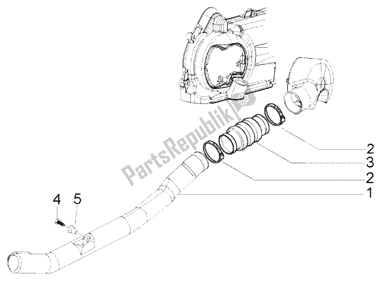 Todas las partes para Tubo De Enfriamiento De La Correa de Piaggio FLY 150 4T 2009