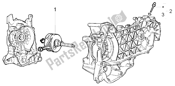 All parts for the Crankshaft of the Piaggio Beverly 250 RST 2004