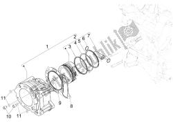 Cylinder-piston-wrist pin unit