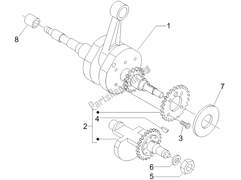 Toutes les pièces pour le Vilebrequin du Piaggio MP3 400 IE USA 2007