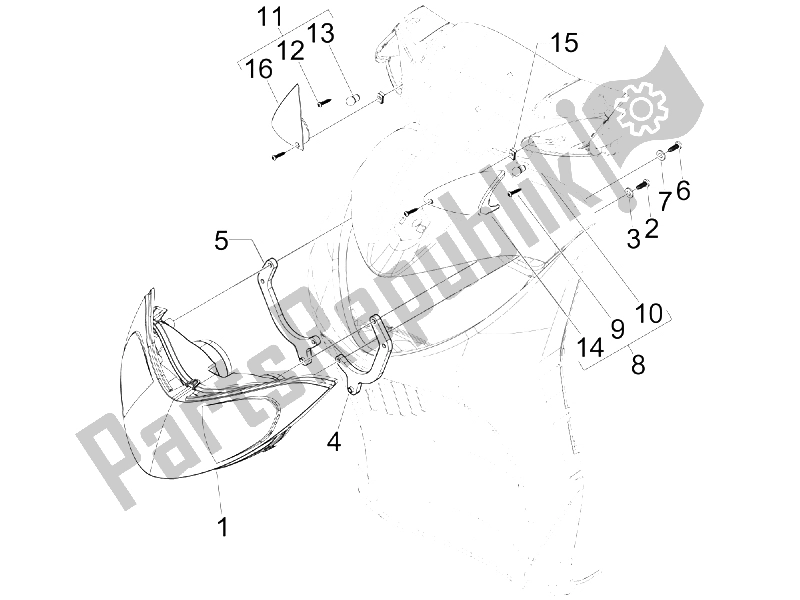 All parts for the Front Headlamps - Turn Signal Lamps of the Piaggio Liberty 200 4T Sport 2006