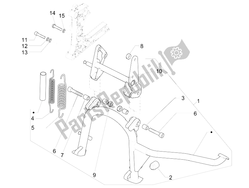 Todas las partes para Soporte / S de Piaggio MP3 500 Sport ABS USA 2015