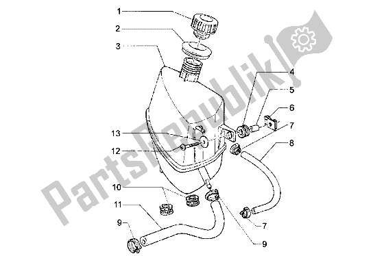 Toutes les pièces pour le Vase D'expansion du Piaggio Hexagon LXT 180 1998