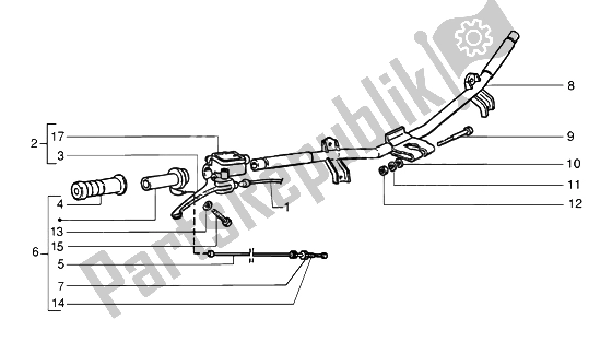 Toutes les pièces pour le Composants De Guidon du Piaggio NRG Purejet 50 2003