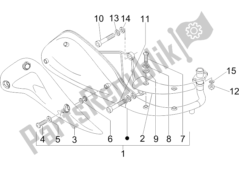 Toutes les pièces pour le Silencieux du Piaggio Liberty 200 4T Sport E3 2006