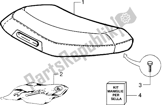 All parts for the Saddle of the Piaggio ZIP Freno A Disco 50 1995