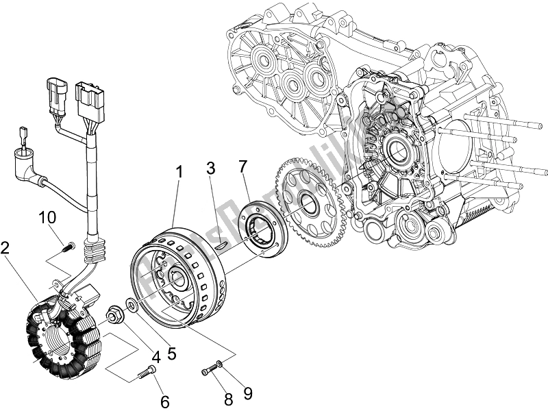 Toutes les pièces pour le Volant Magnéto du Piaggio MP3 400 IE 2007