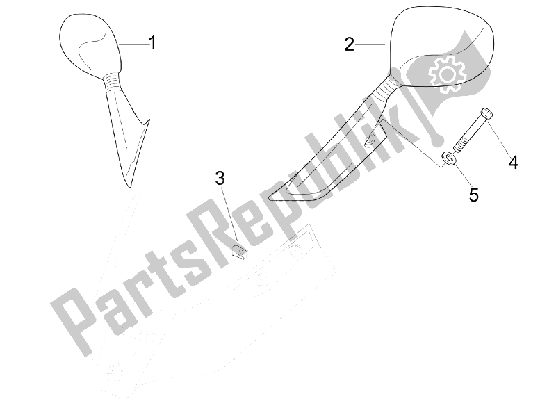 Toutes les pièces pour le Miroir (s) De Conduite du Piaggio X8 400 IE Euro 3 2006