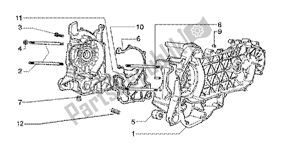 All parts for the Crankase of the Piaggio X9 125 SL 2006