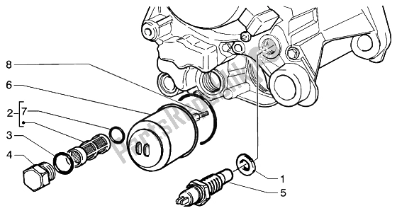 Toutes les pièces pour le Filtre à L'huile du Piaggio Beverly 125 2002