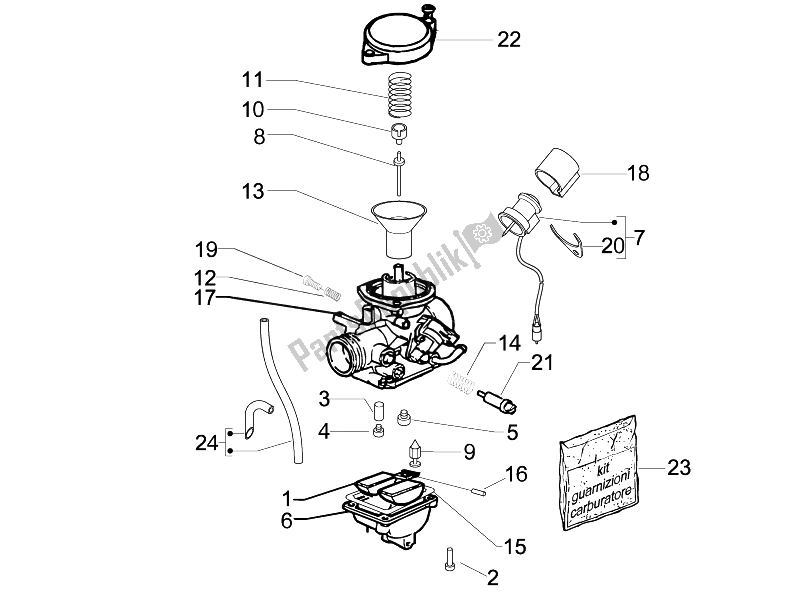 Tutte le parti per il Componenti Del Carburatore del Piaggio Liberty 50 4T Sport 2007