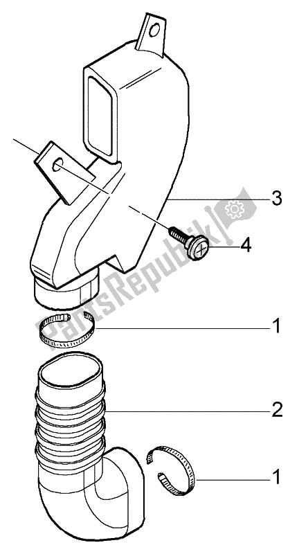 Tutte le parti per il Tubo Di Raffreddamento Della Cinghia del Piaggio X8 125 2004