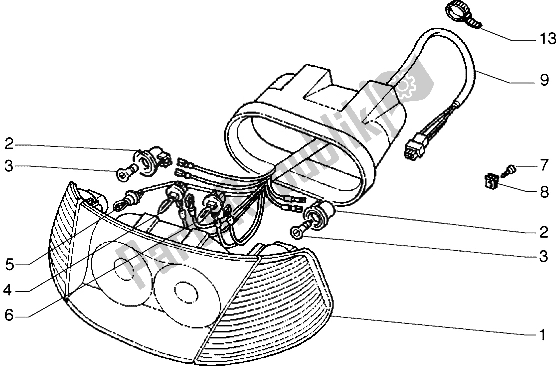Todas las partes para Lámpara De Cabeza de Piaggio Hexagon GTX 125 1999