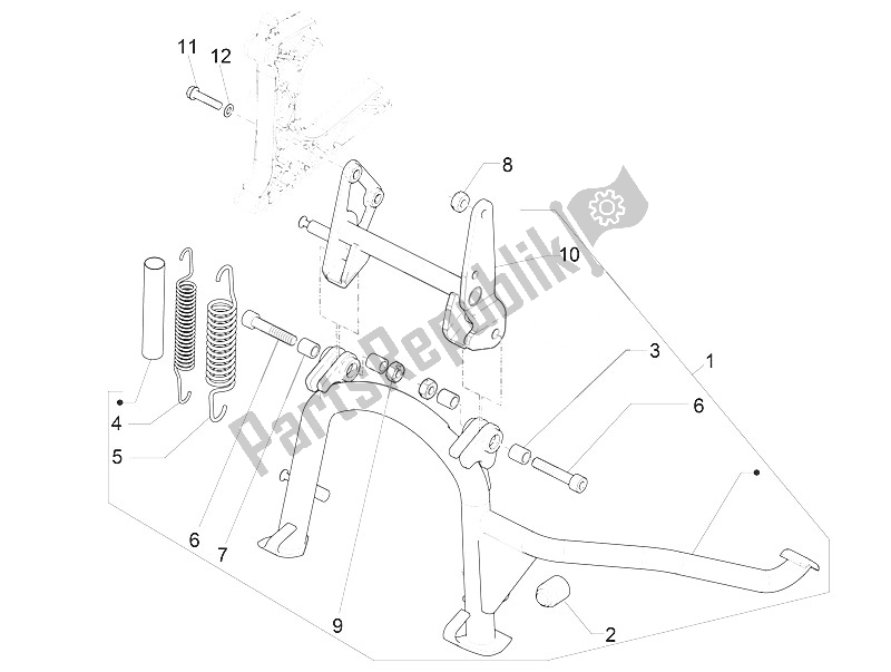 Todas las partes para Soporte / S de Piaggio MP3 500 LT E4 Sport Business EU 2016