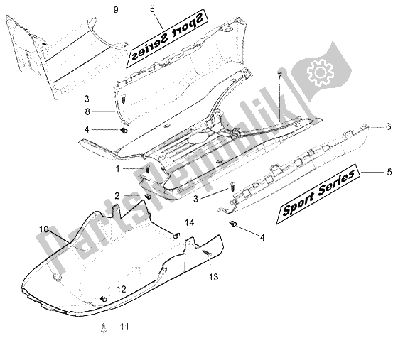 Tutte le parti per il Pedana - Spoiler del Piaggio NRG Power DT 50 1998