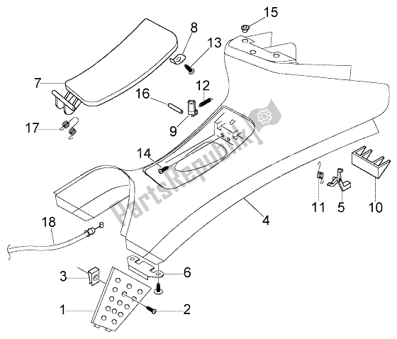 All parts for the Central Part of the Piaggio X8 125 2004