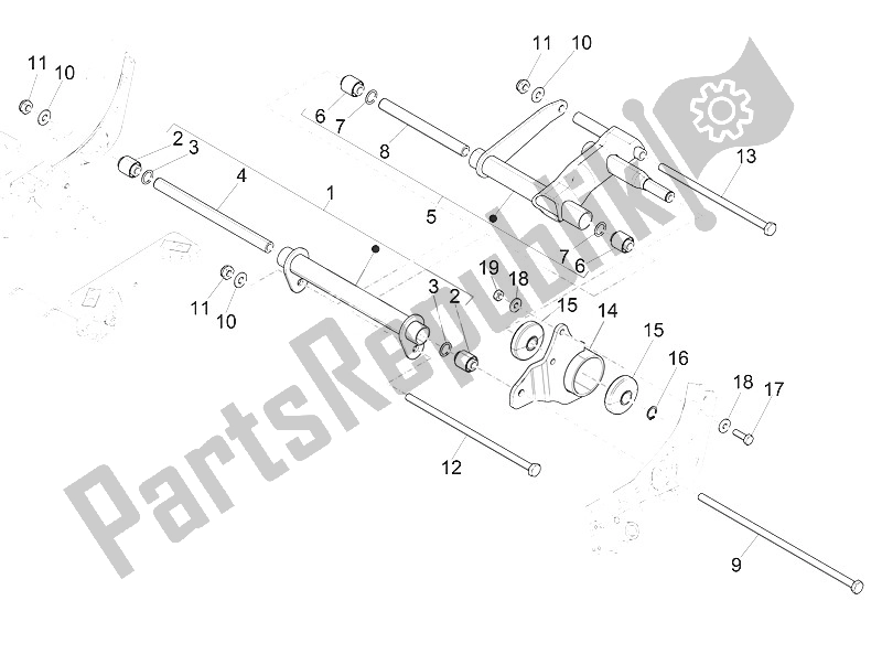 Todas las partes para Brazo Oscilante de Piaggio Medley 150 4T IE ABS Asia 2016