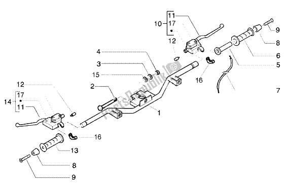 Toutes les pièces pour le Guidon - Pompe De Frein du Piaggio Beverly 250 RST 2004