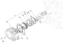 Cylinder-piston-wrist pin unit