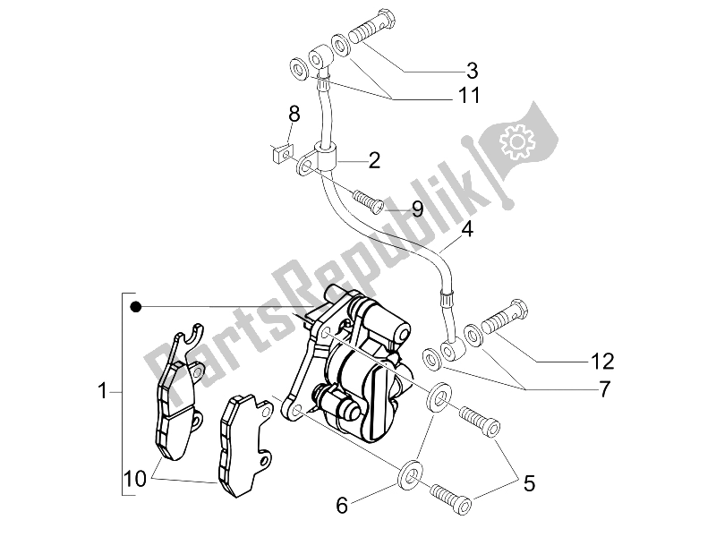 All parts for the Brakes Pipes - Calipers of the Piaggio FLY 125 4T 2006