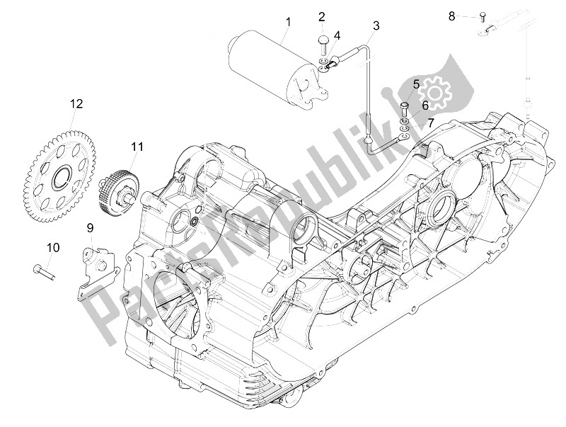 Todas las partes para Stater - Arranque Eléctrico de Piaggio MP3 500 Sport ABS USA 2015