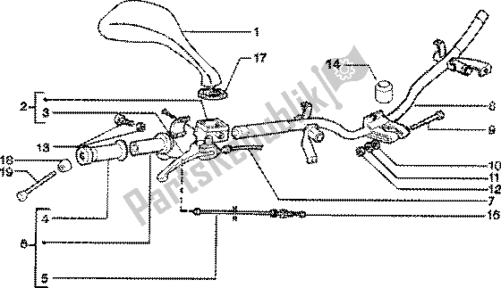 Toutes les pièces pour le Composants De Guidon du Piaggio Skipper 125 4T 2000