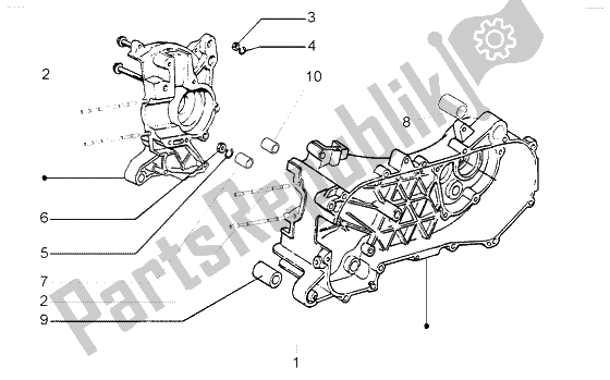 Tutte le parti per il Carter del Piaggio Liberty 50 2T RST PTT AU D 2004