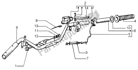 Tutte le parti per il Componenti Manubrio del Piaggio Liberty 50 2T RST 2004