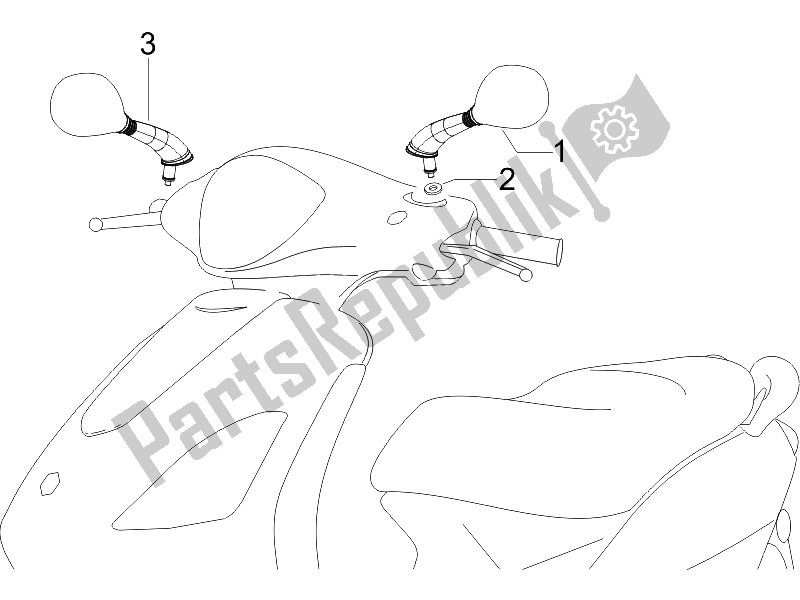 All parts for the Driving Mirror/s of the Piaggio FLY 150 4T 2006