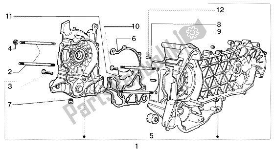 Toutes les pièces pour le Carter du Piaggio Beverly 125 RST 2004